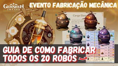 Como Fazer Todos os Robôs do Novo Evento Fabricação Mecânica Guia