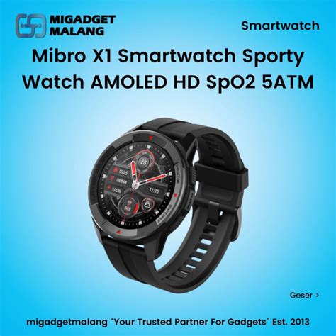 Mibro X1 Smartwatch Sporty Watch AMOLED HD SpO2 5ATM Mi Gadget Malang