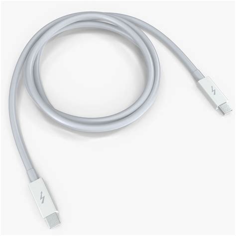 Apple Thunderbolt Cable White 3D Model $19 - .3ds .blend .c4d .fbx .max .ma .lxo .obj - Free3D