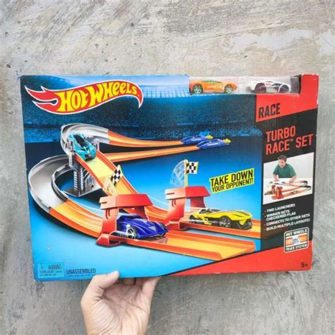 Promo Mainan Anak Hot Wheels Turbo Race Track Set Original Mattel Diskon Di Seller Indah