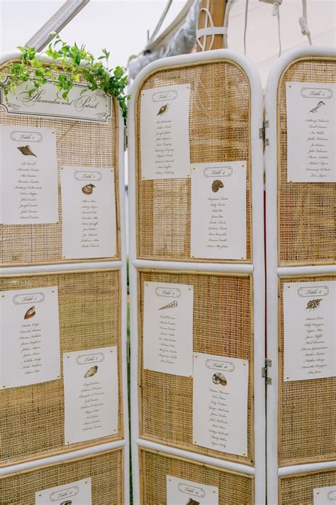 Room Divider Seating Chart Rattan Coastal Unique Seating Chart Wedding