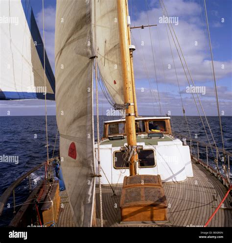 20 Metre Ketch Motor Sailor Lady Andorina Sailing On The East Coast Of