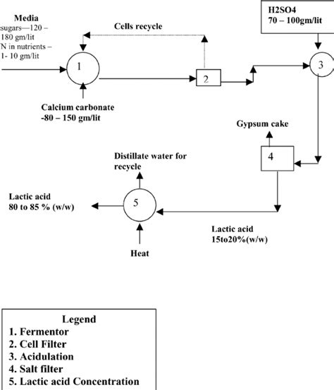 Schematic for recovery of lactic acid from lactate. | Download ...