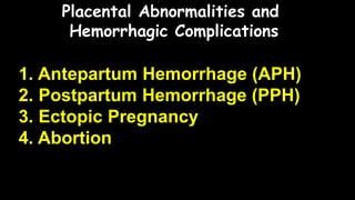 Antepartum Hemorrhage (APH) | PPT