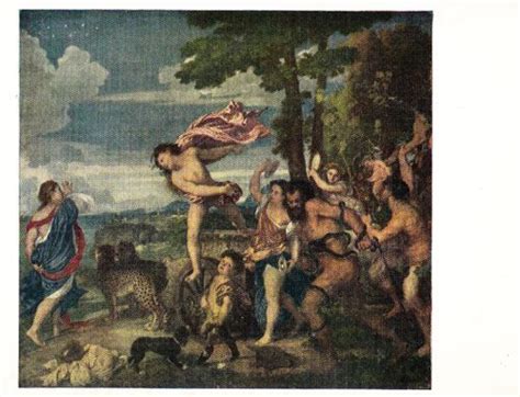 Titian Bacchus Ariadne London National Art Gallery Painting Postcard