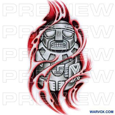 Stone Totem Tattoo Design - ₪ AZTEC TATTOOS ₪ Warvox Aztec Mayan Inca ...