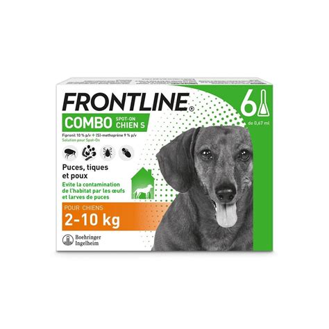 Frontline Combo Petit Chien 2 À 10 Kg 6 Pipettes les 6 unités à