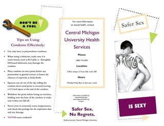 Safer Sex Brochure Ppt