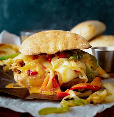 Pulled Bbq Chicken Fajita Sandwiches