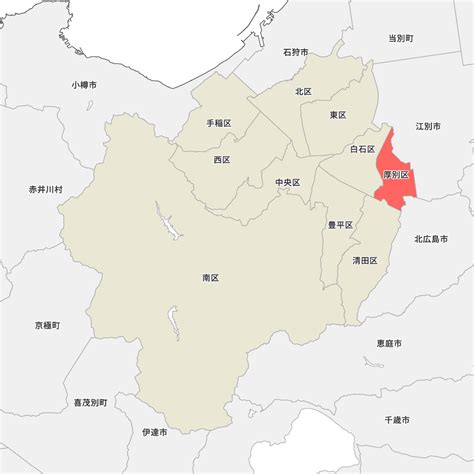 北海道石狩振興局札幌市厚別区の地図 Map It マップ・イット