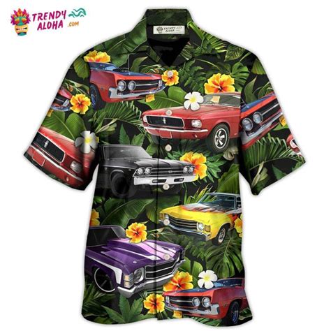 Muscle Car Tropical Vibe Hawaiian Shirt Trendy Aloha Trendy Aloha