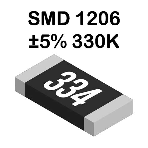 330k Ohms Resistencia Smd 1206 De 250mw