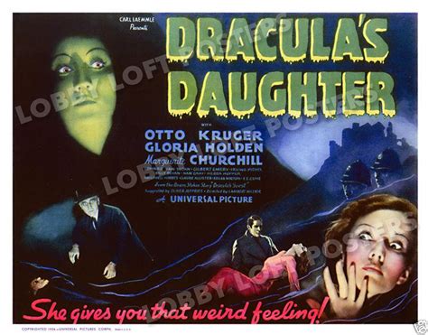 Dracula S Daughter Lobby Title Card Poster 1936 Gloria Holden Otto Kruger 1909684018