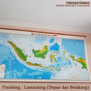 Jual Kls Peta Indonesia Bingkai Ukuran Jumbo Besar Alat Peraga