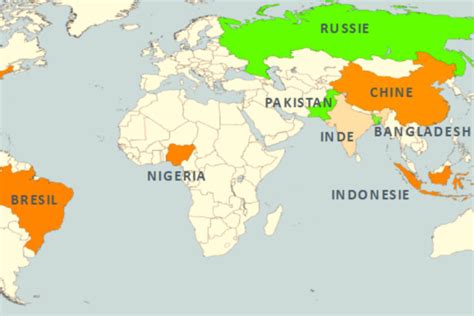 Top 10 des pays les plus peuplés du globe la Chine n est plus à la