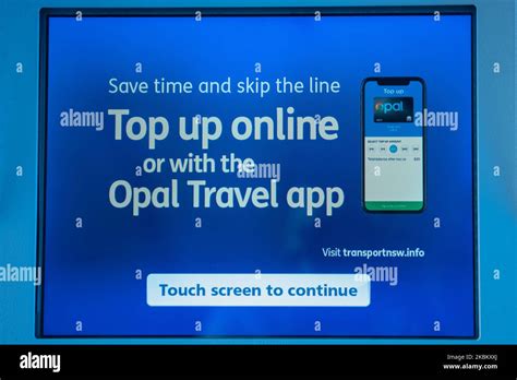 A Close View Of An Opal Top Up Machine Located At Sydney Olympic Park