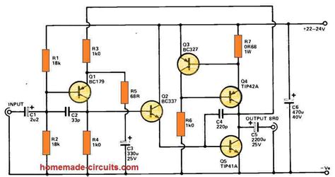 Class B Audio Amplifier Circuit Diagram - Circuit Diagram