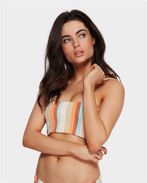 Rainbow Stripe Bandeau Bikini Top Billabong