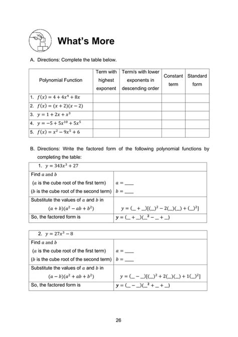 Grade Quarter Module Illustrating Polynomial Functions Version Pdf