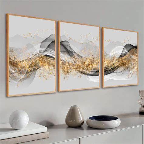 Quadro Para Sala Moderno - Quadro Decorativo Grande Para Sala Com Moldura 40x60 Abstrato Luxo ...