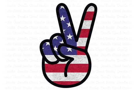 Peace Sign American Flag Png July Th Sublimation Design Etsy Peace