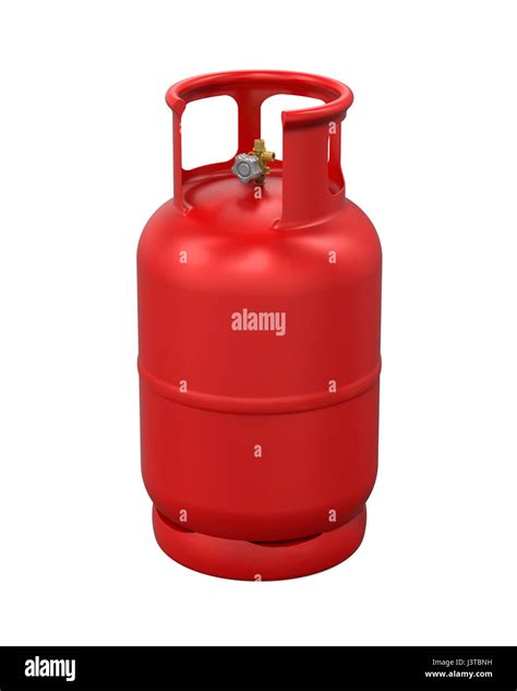 Red Gas Cylinder Isolated Stock Photo Alamy