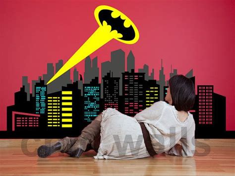 Premium Batman Logo Gotham City Wall Decal