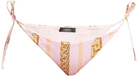Versace Chain Print String Bikini Bottom ShopStyle Two Piece Swimsuits