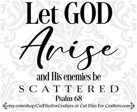 Let God Arise Svg Psalm 68 Svg Christian Svg Christian Etsy