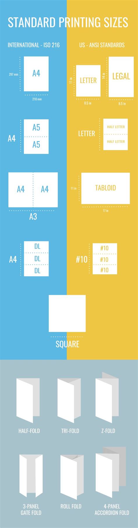 Standard Brochure Sizes For Print