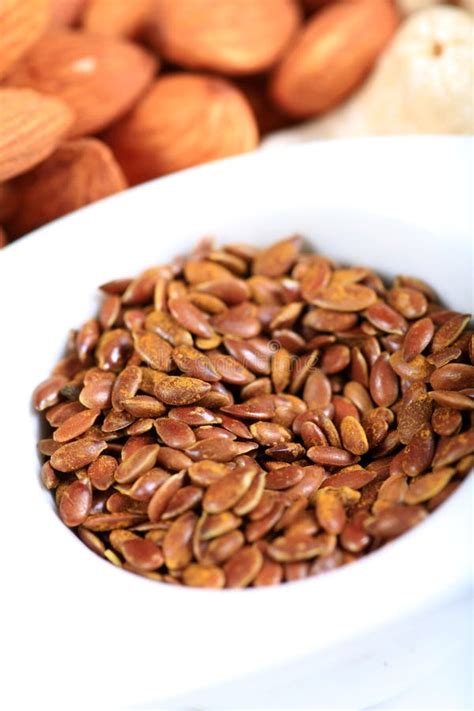 Roasted Flax Seeds Stock Photo Image Of Healthy Inggredient 52776384