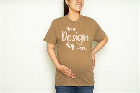 Maternity Mockup Gildan 5000 Mockup Gildan Brown Savana Etsy