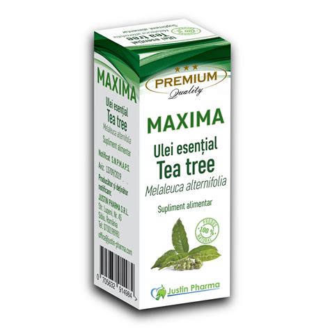 Ulei Esential De Tea Tree Maxima Ml Justin Pharma Farmacia Tei