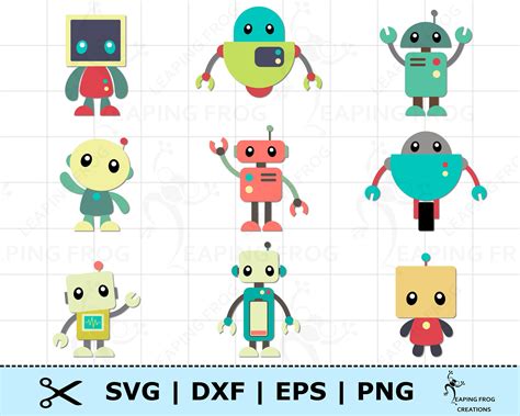 Robots Svg Png Archivos Cortados Y En Capas Cricut Etsy