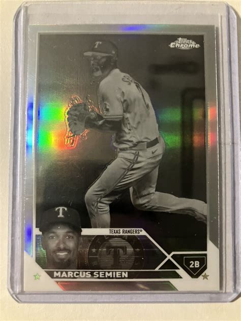 2023 Topps Chrome Marcus Semien Negative Refractor RANGERS EBay