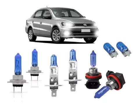 Kit Lampada Super Branca Vw Voyage G Farol Alto Baixo Milha