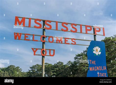 Mississippi Welcome Sign Usa Hi Res Stock Photography And Images Alamy