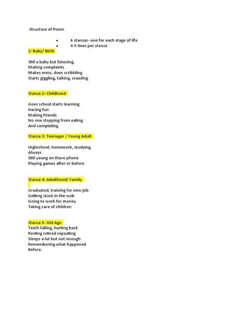 Structure of Poem | PDF