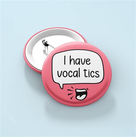 I Have Vocal Tics Badge Pin Tourette's Syndrome Tic - Etsy UK