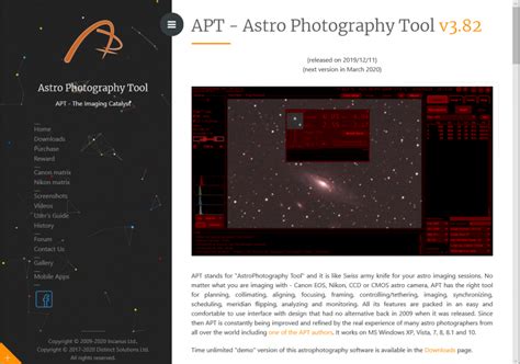 Apt Astrophotography Tool Launches New Functionality Astronomy