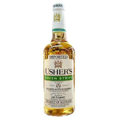 Ushers Green Stripe Blended Scotch Whiskey 750ml Liquor Freight