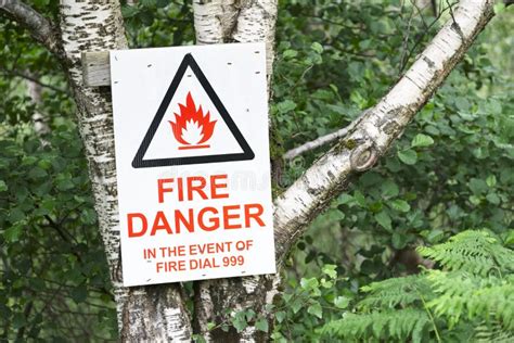 Danger Sign Notice in the Event of Fire Call Emergency Services Stock ...