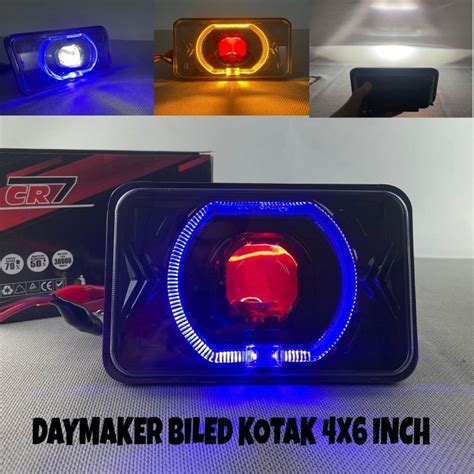 Jual Headlamp Biled Daymaker Kotak X Inch Lampu Depan Daymaker Kotak