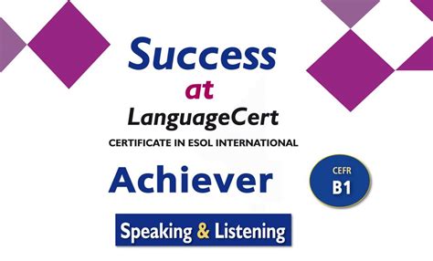 Success At Languagecert Achiever B Selt Group Licence Global Elt