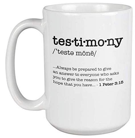 Testimony Definition From The Book Of Peter Religious Coffee And Tea