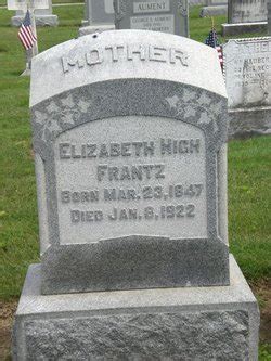 Elizabeth High Frantz M Morial Find A Grave