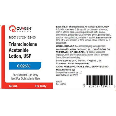 Triamcinolone Acetonide Lotion 0025 60 Ml Rx — Mountainside