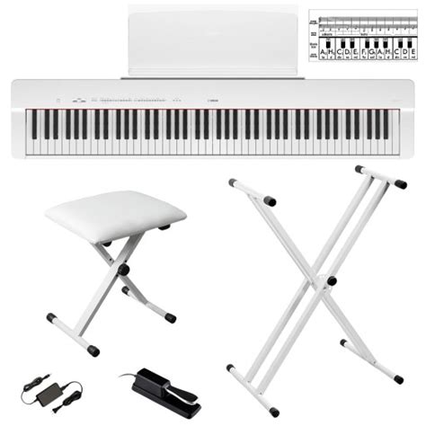 Yamaha P 225 Wh Pianino Statyw Ławka Duży Pedał 14292687304 Sklepy