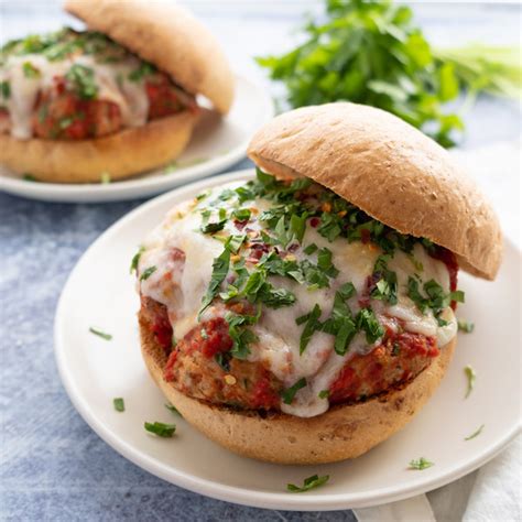 Mealime - Italian Turkey Meatball Sandwich with Mozzarella & Homemade Marinara