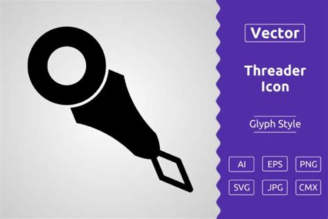 Vector Threader Glyph Icon Graphic By Muhammad Atiq · Creative Fabrica